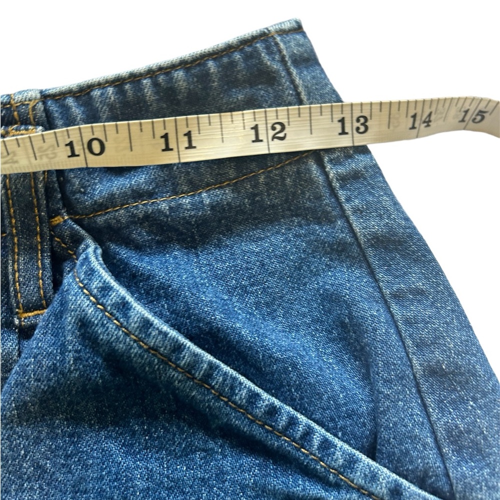 Red Camel Vintage Button Down Midi Denim Skirt Si… - image 7